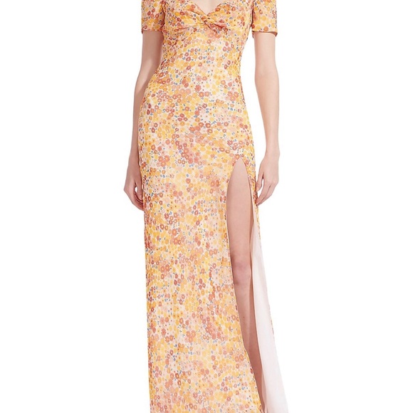 Staud Lea Knot-Front Puff-Shoulder Maxi Dress. Size 6. NWT. - Picture 3 of 9